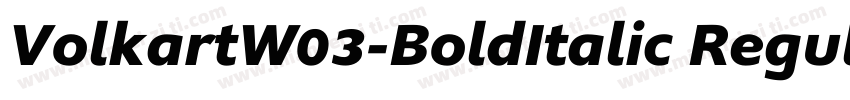 VolkartW03-BoldItalic Regular字体转换